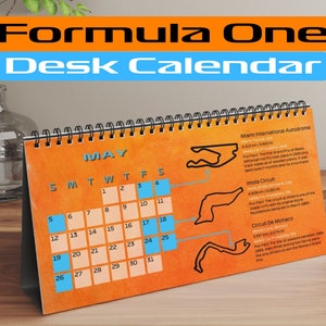 F1 Calendar McLaren Formula 1 Calendar Formula 1 Desk Calendar for F1 Fan 2024 Season F1 McLaren Calendar Gift for Formula 1 Fan McLaren F1