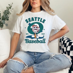 Seattle honkbalshirt Retro Seattle honkbalshirt voor sportfans in Seattle