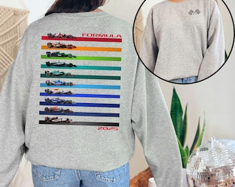 Formula 1 Sweatshirt 2025 F1 Sweatshirt with Formula 1 Racing Teams F1 Sweater for Formula 1 Fan Sweatshirt Formula 1 Women Formula 1 Gift
