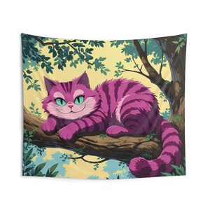 Tapiz de anime del Gato de Cheshire: tapiz inspirado en Alicia en el País de las Maravillas