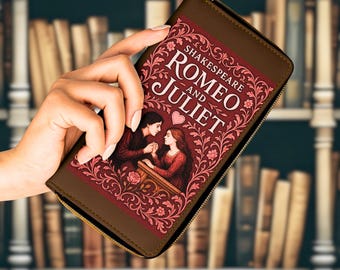 Book Wallet Featuring Romeo and Juliet for a Victorian Vintage Aesthetic