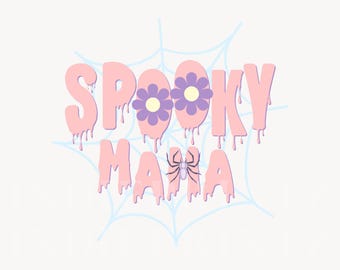 Spooky Mama PNG, Halloween Spooky png, Halloween Clipart, Retro Halloween, Sublimation Design, Spooky Mama Halloween SVG, Spooky Clipart