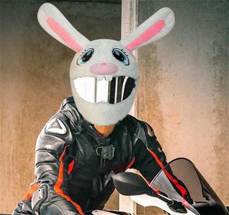 Bunny Ears Motorcycle Helmet Cover Plush Personalized Helmet Etsy