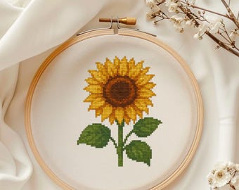 Sonnenblume Kreuzstich-Muster (PDF Download)