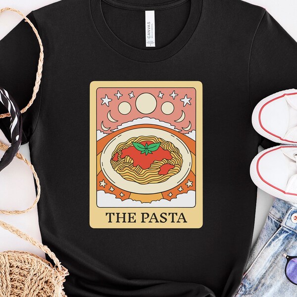 The Pasta Tarot Card Shirt, Pasta Shirt, Italian Cuisine Lovers, Gift for Cooks and Chefs, Kitchen Enthusiasts, Food Lovers