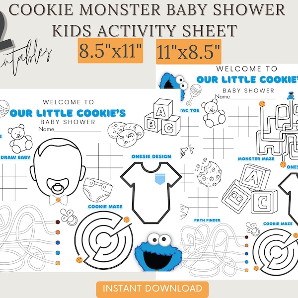 Cookie Monster Baby Shower - Etsy