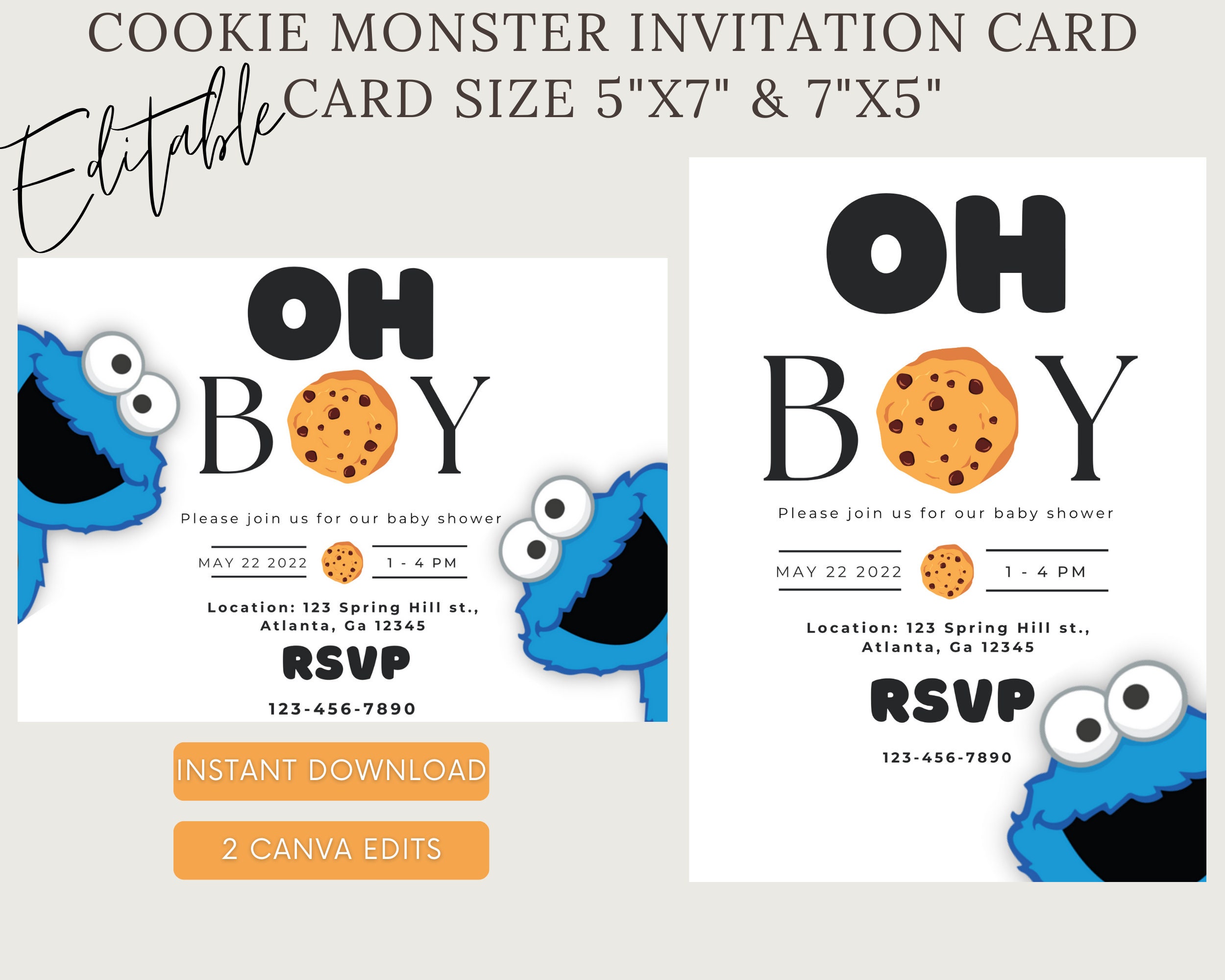 Ebony H Designs - 💙🍪💙COOKIE MONSTER THEMED BABY SHOWER 💙🍪💙