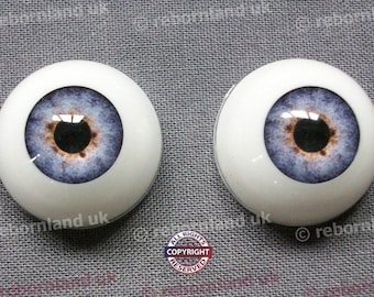 Half round reborn doll acrylic eyes - baby blue colour  - 18, 20, 22, 24mm - Quick Dispatch!