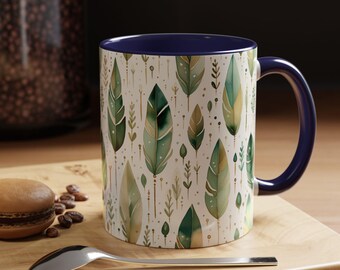 Calm Floral Coffee Accent Mug | 11oz 15oz