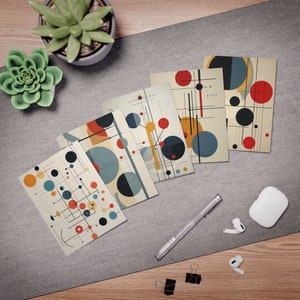 Bauhaus Inspired Multi-Design Greeting Cards (5-Pack)