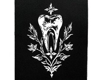 Tooth Punk Sew On Patch – Occult, Crust Punk, Weirdcore Battle Jacket Patches for Jackets & Backpacks