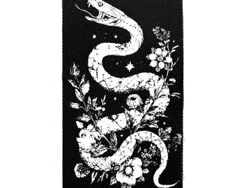 Snake Punk Aufnäher zum aufnähen – Okkulte, Gothic, Goth, Jacke Aufnäher für Jacken & Taschen