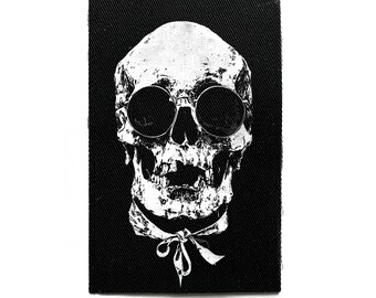 Cool to the Bone Skull Sew On Patch – Edgy, Horror, Goth, Gothic Battle Jacket Patches for Jackets & Bags
