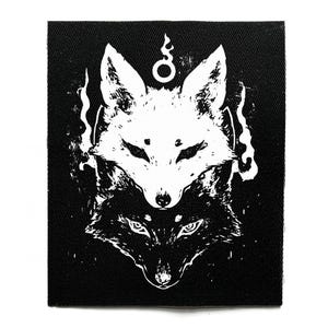 Wolf Spirit Sew On Patch – Okkulte, Witchcraft, Witchy, Goth, Jacke Patches für Jacken & Taschen – Siebdruck DIY Accessoire