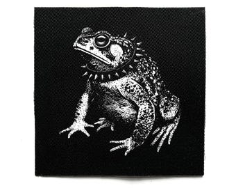 Parche para coser de sapo punk: divertido, cottagecore oscuro, weirdcore, crust punk, gótico, parches para chaquetas y bolsos.