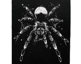 Tarantula Sew On Patch – Occult, Witchcraft, Witchy, Goth, Battle Jacket Patches for Jackets & Bags – Screen Printed DIY Accessory
