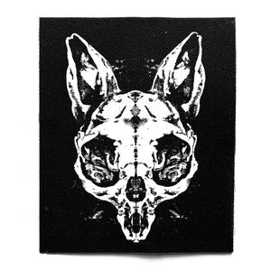 Horror Occult Skull Sew On Patch – Occult, Witchcraft, Goth, Battle Jacket Patches for Jackets & Bags – Screen Printed DIY Accessory