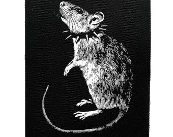 Parche para coser Punk Rat – Crust Punk, Dark Cottagecore, Weirdcore, Divertido, Parches para chaquetas de batalla Goblincore