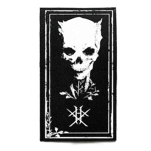 Horror Gothic Ghoul Sew On Patch – Occult, Grunge, Goth, Battle Jacket Patches for Jackets & Bags – Screen Printed DIY Accessory
