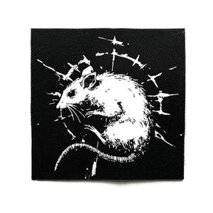Punk Rat Sew On Patch – Crustpunk, Witchcraft, Witchy, Goth, Battle Jacket Patches for Jackets & Bags – Screen Printed DIY Accessory