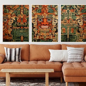 Mayan Poster, Captivating Décor for Your Walls, Mayan King, Indigenous Art, Culture. Digital Download.  #MayanArt #IndigenousCulture #Decor