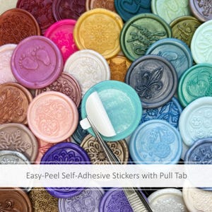 Wax Seal Stickers, Pre-Designed Styles, Self-Adhesive Wax Seals image 3