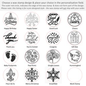 Wax Seal Stickers, Pre-Designed Styles, Self-Adhesive Wax Seals image 11