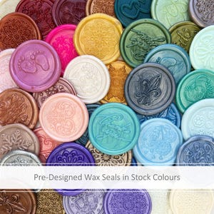 Wax Seal Stickers, Pre-Designed Styles, Self-Adhesive Wax Seals image 2