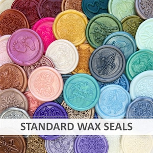 Wax Seal Stickers, Pre-Designed Styles, Self-Adhesive Wax Seals image 1