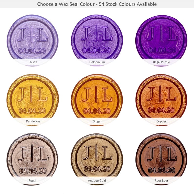 Wax Seal Stickers, Pre-Designed Styles, Self-Adhesive Wax Seals image 9