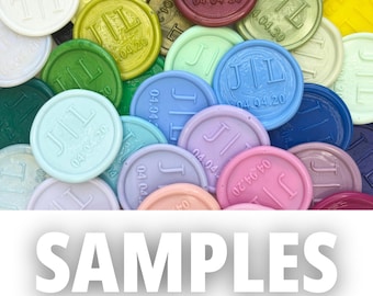 Colour Samples for Wax Seal Stickers, Special Order Colours