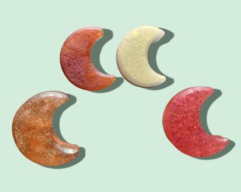 Resin Crescent Mini-Moon Pins