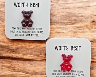 Worry Bear Resin Pocket Charm | Pocket Hug | Gifts for Everyone | Gifts | Good Luck Charm | Little Gift | Token | Thinking of you | Comfort