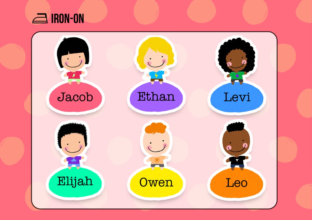 Iron on Labels, Avatar Boy Labels, Fabric Labels, Clothing Labels ...