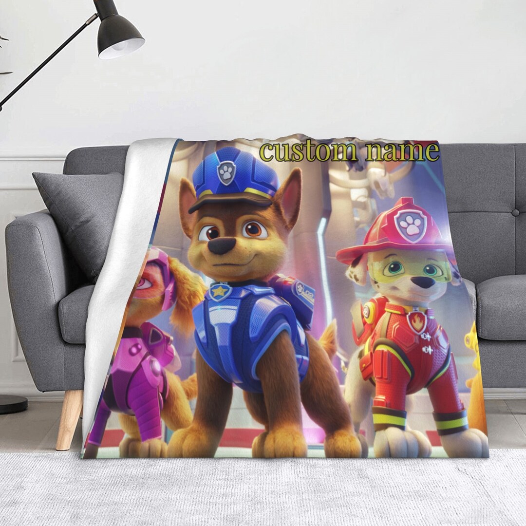 Custom Name PAW Patrol Blanket Baby Girl Boy Blankets Throw Etsy