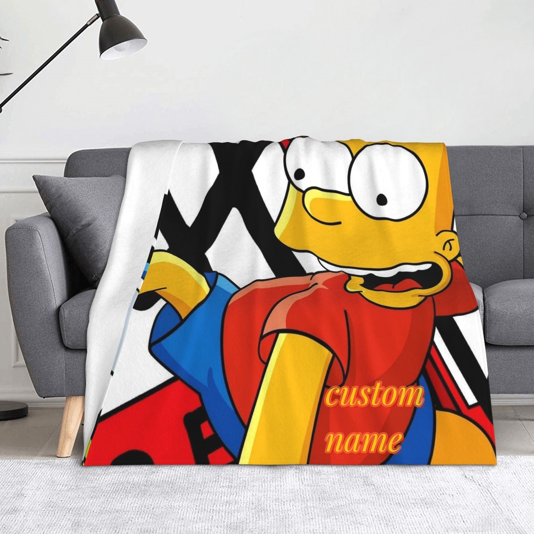 Personalized Name the Simpsons Blankets Custom Throw Blanket Etsy