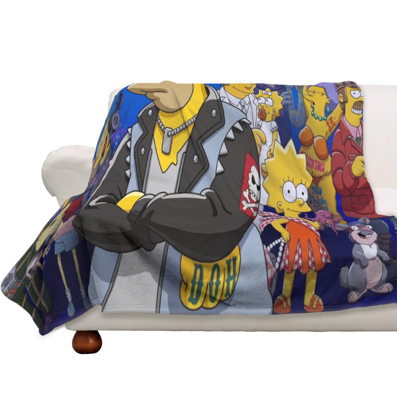 Personalized Name the Simpsons Blankets Custom Throw Blanket Etsy