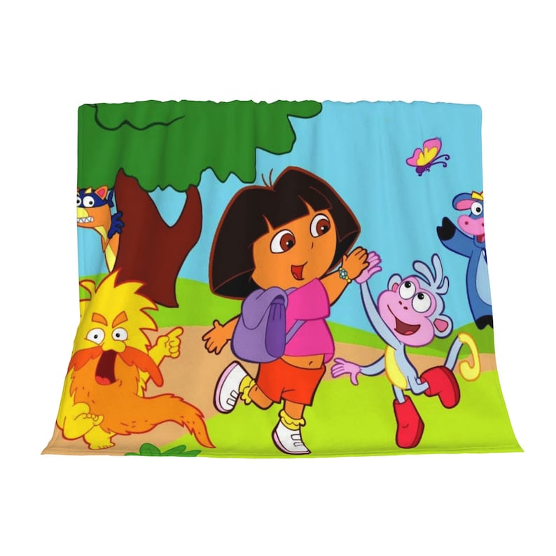Custom Name the Dora the Explorer Blanket Baby Girl Boy Etsy