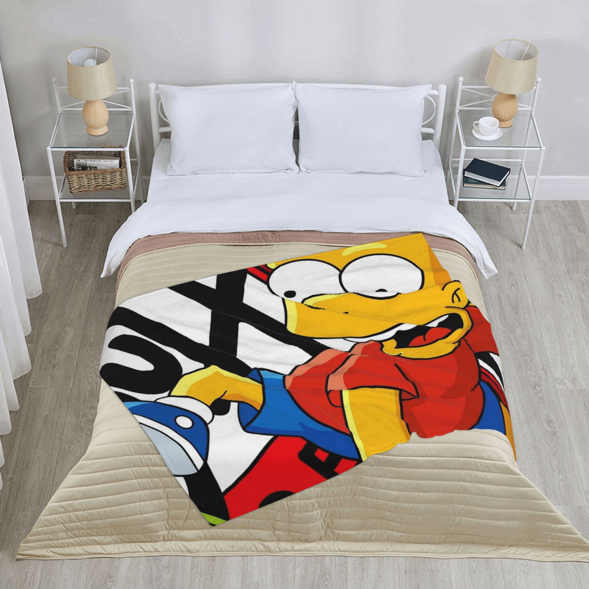 Personalized Name the Simpsons Blankets Custom Throw Blanket Etsy