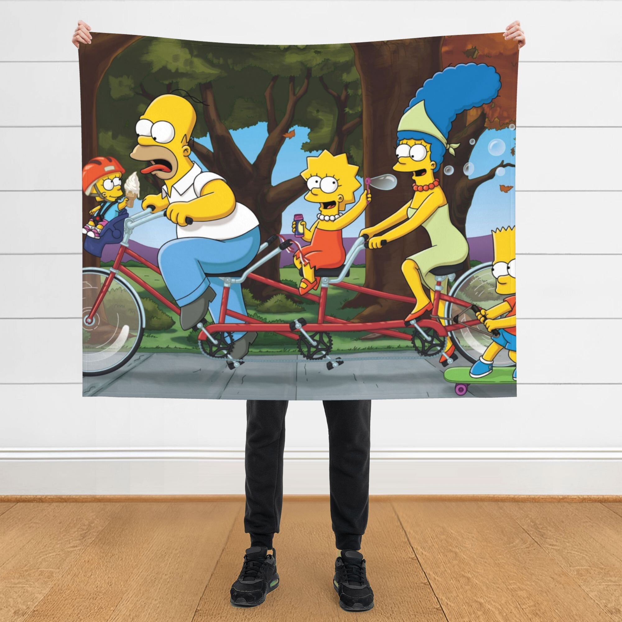 Personalized Name the Simpsons Blankets Custom Throw Blanket Etsy