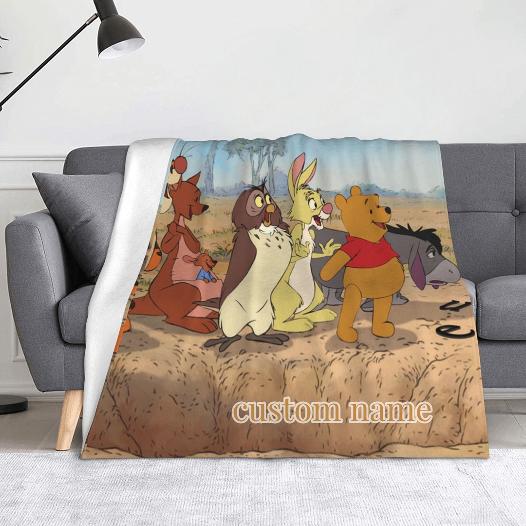 Personalized Name Winnie the Pooh Blankets Custom Throw Etsy