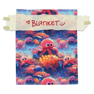 Cute Octopus Blanket Adorable Warm Blanket With Octopus Soft Throw Blanket Sea Life Animals Pattern Fuzzy Children&#39;s Blanket Twin Blanket