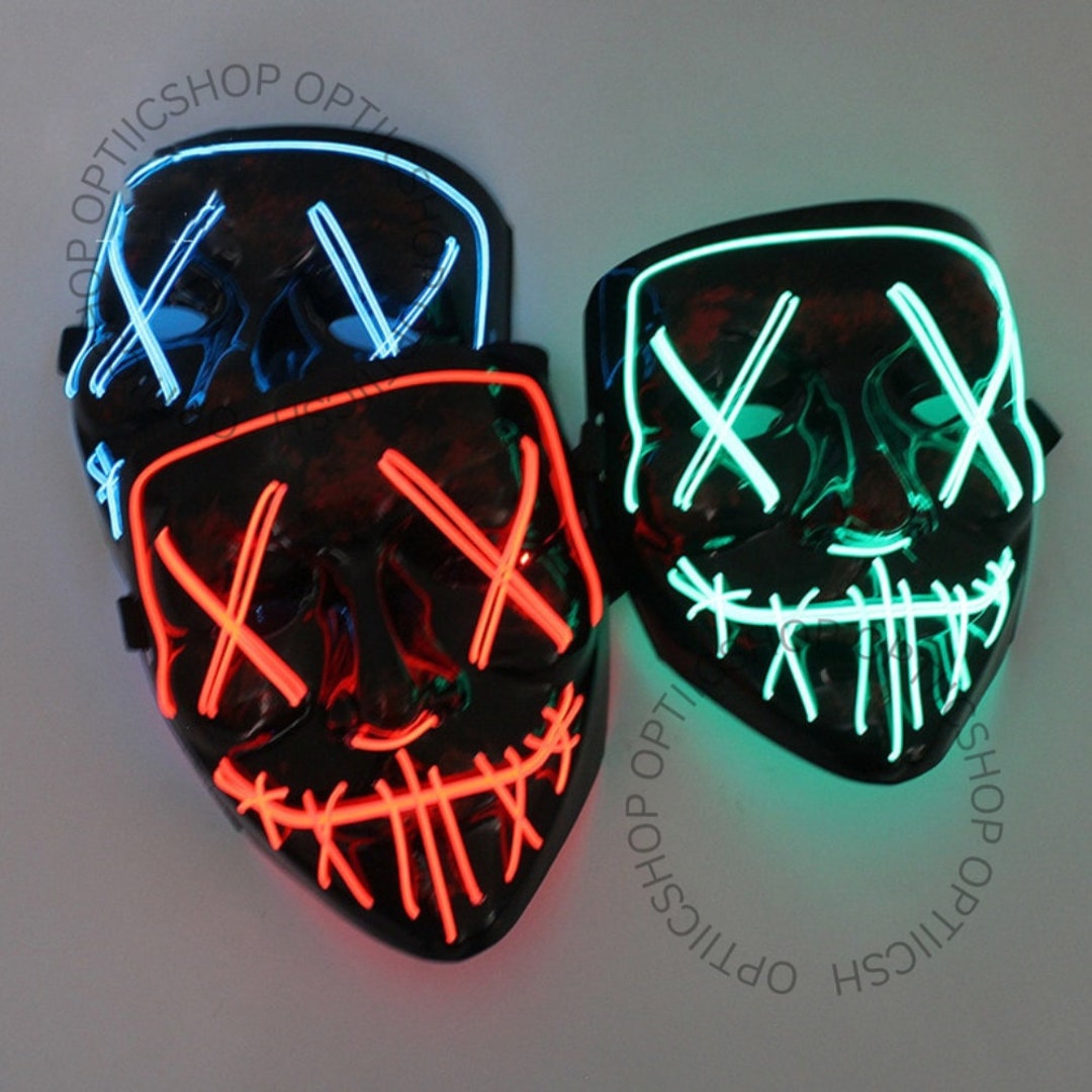 Halloween LED Mask Purge Masks Party Masks Choice Mascara Etsy