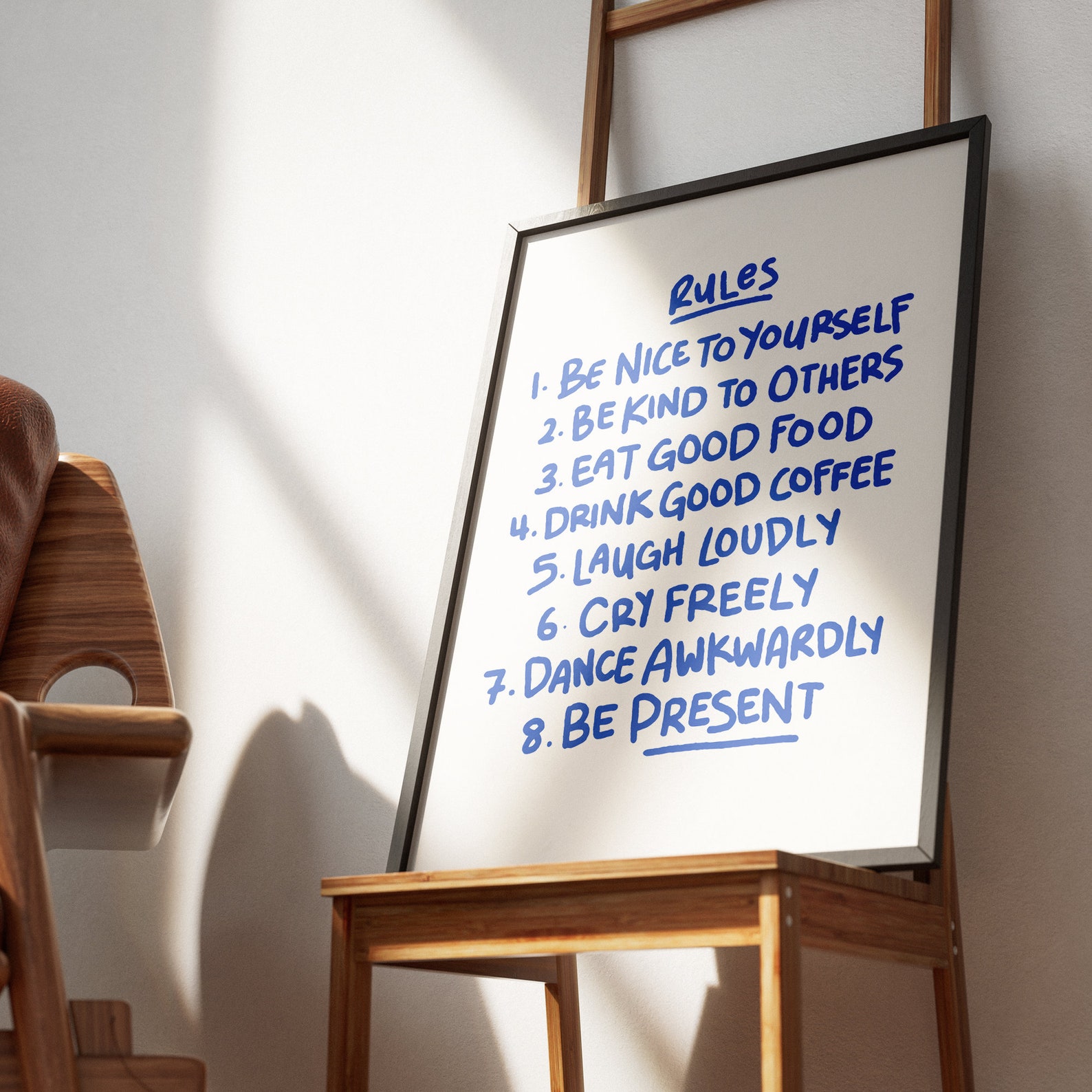 House Rules Wall Art, Retro Wall Art, Rules Art Print, Retro Quote