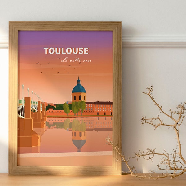 Affiche A3 Toulouse - Dôme de la Grave - La ville rose