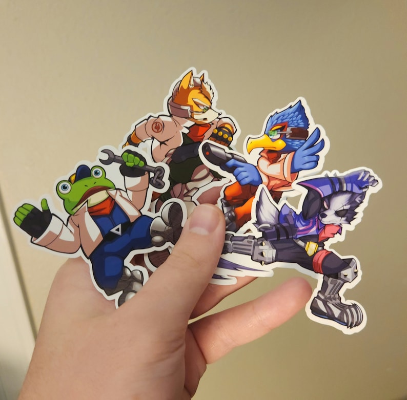 Nintendo Super Smash Bros - Star Fox Space Animals Sticker Pack image 7