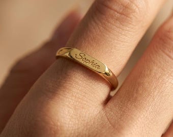 Custom Name Ring, Personalized Name Ring, Name Ring, Dainty Name Ring, Minimalist Ring for Women, Custom Gift for Her, Christmas Gift