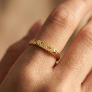 Custom Name Ring, Personalized Name Ring, Name Ring, Dainty Name Ring, Minimalist Ring for Women, Custom Gift for Her, Christmas Gift