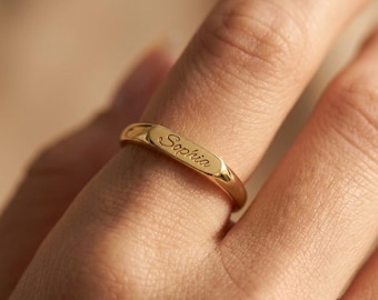 Custom Name Ring, Personalized Name Ring, Name Ring, Dainty Name Ring, Minimalist Ring for Women, Custom Gift for Her, Christmas Gift