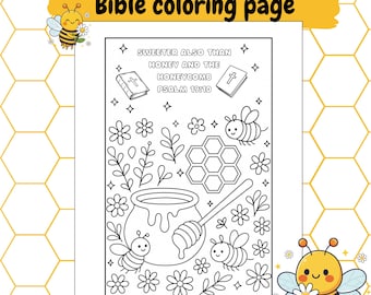 Kids coloring craft, bible verse coloring page, Christian coloring sheet, Sunday school craft, homeschool coloring page, psalm coloring